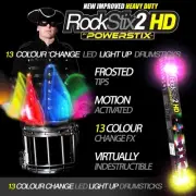 PAIR of ® 2 PRO - COLOUR CHANGING LED LIGHT UP DRUM STICKS