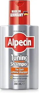 Alpecin Tuning Shampoo 200ml | Preserves Natural Hair Colour and Supports Natural Hair Growth | Dark Caffeine Shampoo to Cover Early Grey Hairs | Hair Care for Men Made in Germany