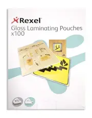 100 Pack Rexel A5 Laminating Pouches/Sheets 150 Micron f/Document/Photos Protection