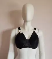 Berlei Ladies YYRK BA1 Black Shift Non-Contour Underwire Sports Bra Size 14B New