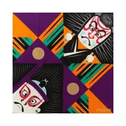 Musubi 48 Cochae Kabuki Black Furoshiki Wrapping Cloth