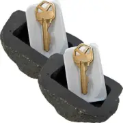 Ram-Pro 2Pc Hide-A-Spare-Key Fake Rock - Looks & Feels like Real Stone - Safe fo