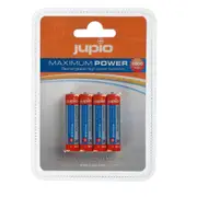 Jupio 4-Pieces Rechargeable AAA 1.2V High-Power Batteries 1000mAh