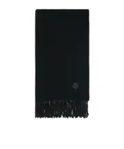 Maison Kitsuné Bold Fox Head Patch Fringed Scarf One size Rangers Green