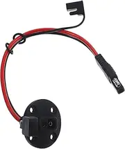 Outanaya Sae Port Connector Sae Cable Extension with Protective Cover Power Connector for Solar Panel Mounting and Battery Management Design