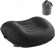 Inflatable Travel Pillow with Storage Bag Ultralight Inflatable Camping Pillow Compressible Ergonomic Travel Pillow Beach Pillow for Neck Lumbar Support Ideal Inflatable Pillow for Holidays & Travel