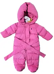 Ralph Lauren Pink Hooded Down Snowsuit New w/ Tags 3M