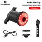 ROCKBROS Smart Bicycle Brake Sensing Taillight Waterproof MTB Bike Rear Light