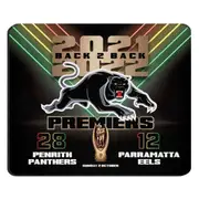 Penrith Panthers NRL Premiers Premiership 2022 Back To Back Mouse Mat Pad