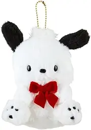 Sanrio Pochacco Mascot Holder 35th Anniversary Red Ribbon Mascot Holder Pochacco Stuffed Toy Holder Plush Keychain Plush Keychain Mascot Keychain 35th Anniversary Birthday Birthday 11 x 7.8 x 7.2cm
