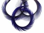 1 YARD - Navy Blue Goose Biots Stripped Wing Wholesale Feather Trim Bulk Supply