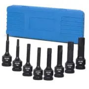 1/2" Impact Drive Torx Bit Socket Set, T30 T40 T45 T50 T55 T60 T70 T80 Cr-Mo
