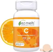 C for Immune Support, 500 mg, Sublingual Vitamins, Vegan, Zero Sugar, Natural Orange Flavor, 60 Fast Dissolve Tablets