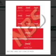 BIB LINE LABEL SET COKE 25 PACK # CP021018