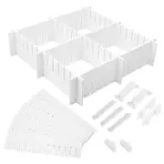 34 Pcs Drawer Plastic Divider Separator Adjustable Storage Organizer Expandable