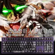 Attack On Titan 108 Keys Anime PBT Keycaps for Cherry MX Mechanical Keyboard
