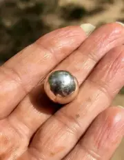999 Pure Silver Hindu Religious Solid Silver Ball 1 Pc, 14.5 - 15.5 gm, 15 mm