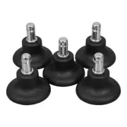 5 PCS Office Chair Mat Fixed Caster Pads Feet Glides Wheels for Carpet Stopper