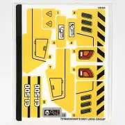 LEGO STICKER SHEET 42121 Heavy Duty Excavator Technic Decals Construction