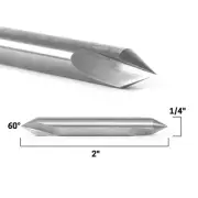 60 Degree Double End V Groove Solid Carbide Router Bit 1/4" Shank Yonico 14107q