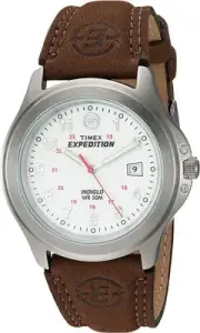 Timex Men's Expedition Metal Field 40mm Watch Brown/White