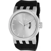 Invicta Men's Watch DNA Quartz Silver Dial Black Silicone Rubber Strap 25055