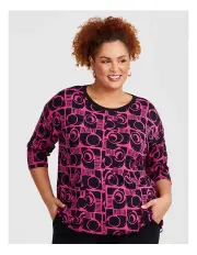 [Taking Shape] Natural Geo Viva Top in Print