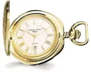 Charles Hubert Gold-Finish Brass w/ Shield Pocket Watch