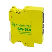 Brainboxes Compact Industrial 4 Port Gigabit Ethernet Switch