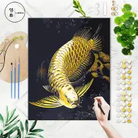 在飛比找松果購物優惠-領典手繪金龍魚 DIY數字油畫 帶給你獨特的美好 (8.3折