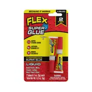 FLEX Super Glue Liquid Tube 3g - 2 Pack - For Quick Repairs Around The Home - High Performance Super Glue With A Super Strong, Fast Bond