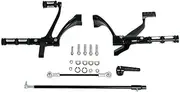 Motorcycle Forward Control Footpegs Linkage Kit Compatible with Harley Sportster XL883N XL1200X 883 Iron 1200 Super Low Seventy Two(Black)