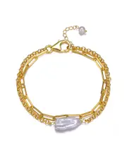 Genevive 14K Over Silver 18-20mm Pearl Bracelet