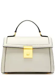 Demellier Paris Leather top Handle bag - Off White ONE SIZE