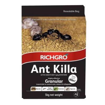 Richgro 5kg Ant Killa Insecticide Granules , Also for slaters and millipedes .