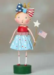 ESC & Co "American Spirit" Girl Folk Art figurine, Lori Mitchell #17284 NIB