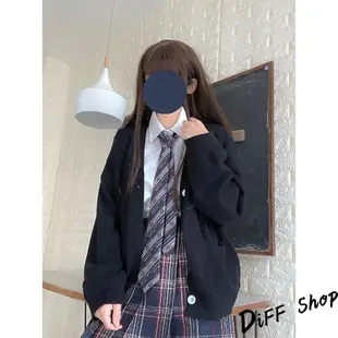 【DIFF】韓版學院風甜美V領針織外套 上衣 女裝 衣服 外套 長袖上衣 毛衣 針織上衣【J287】