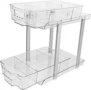 LAPYAPPE Efficient Storage under Sink Organizer Rack 2 Tier Medicine Cabinet Pull-out Feature for Bathroom