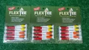 Flex Tees Golf Tees, 3-Pack Special, 24-tees, Red, Yellow, Org. NEW