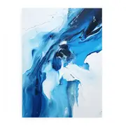 Black And Blue Abstract Painting Canvas Print