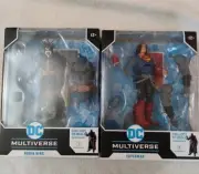 2 McFarlane Toys DC Multiverse Death Metal Superman & Robin King Build A Figures