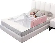 OCBAiLi Bed Rail Bumpers for Toddlers, for Elderly Adults Safety, Adjustable Bed Side Guard Rails for Kids, Twin, Bunk, Queen & King Full Size Beds（Pink, 2 Packs）