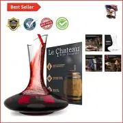 Luxurious Red Wine Decanter - Lead-Free Glass Carafe for Superior Aeration