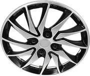 SOPOTUTU Hubcap Cover for Car Wheels Silver Black Wheel Rim Accessory Fit for Vehicles Durable Material Easy to Clean Enhance Vehicle Appearance