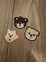 3 Pieces Iron On Sew On Embroidered Patches Cute Bear Patches Bear Patches