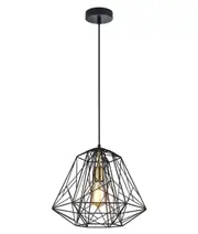 MARTE Interior Iron Cage Pendant Light- Black