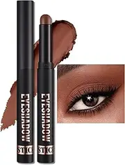 Erinde Waterproof Cream Eyeshadow Stick, Matte Nude Eye Shadow Sticks, Longwear Blendable High Pigmented, Neutral Eye Shadow Sticks Matte for Older Eyes, Smokey Eyeshadow Pencil Crayon #02