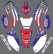 Graphics for Honda CRF450 CRF 450 2002-2004 Decals HONOR American Flag Custom