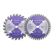2pcs Circular Saw Blade - [4-1/2-inch x 24/40 Teeth x 3/8 Arbor] Carbide Blades