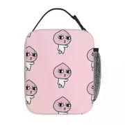 c504 Funky Apeach Lunch Bags Insulated Lunch Tote Waterproof Bento Box Resuable Picnic Bags for Woman Work Children School k504